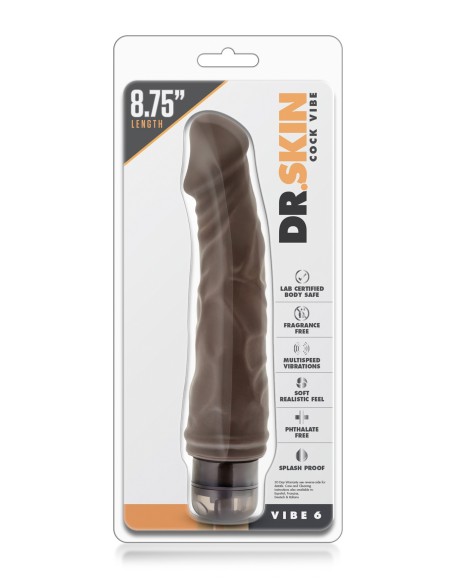 DR. VIBRADOR PIEL 6 CHOCOLATE