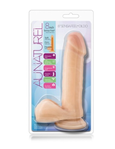 AU NATUREL 8INCH SENSA FEEL DILDO BEIGE
