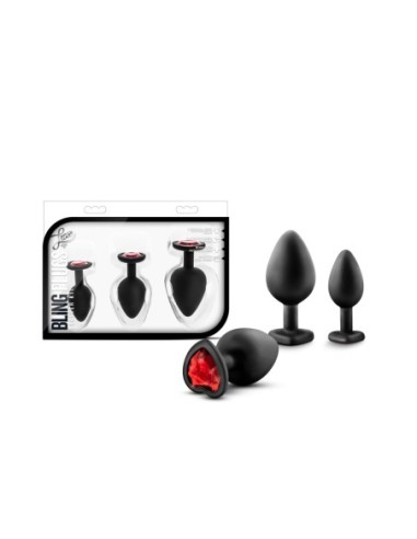 KIT DE ENTRENAMIENTO LUXE BLING PLUGS GEMAS ROJAS