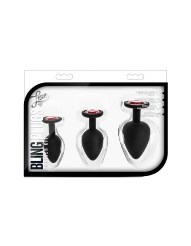 KIT DE ENTRENAMIENTO LUXE BLING PLUGS GEMAS ROJAS