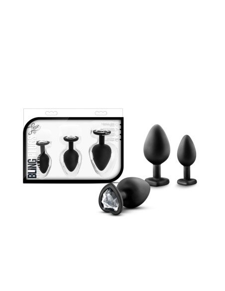 KIT DE ENTRENAMIENTO LUXE BLING PLUGS GEMAS BLANCAS