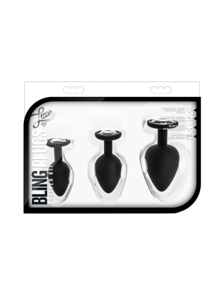 KIT DE ENTRENAMIENTO LUXE BLING PLUGS GEMAS BLANCAS