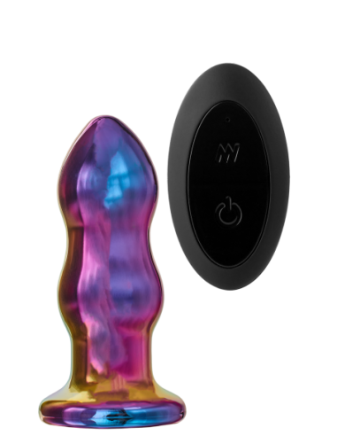 ENCHUFE CURVO VIBRADOR REMOTO GLAMOUR GLASS