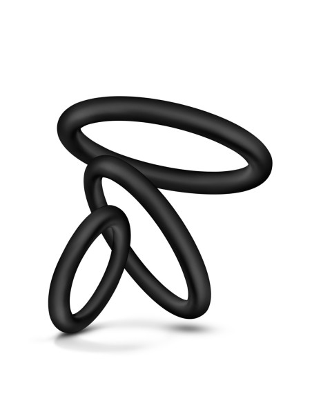 JUEGO DE ANILLOS PARA EL PENE PERFORMANCE VS4 NEGRO
