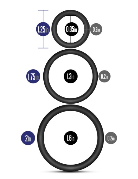 JUEGO DE ANILLOS PARA EL PENE PERFORMANCE VS4 NEGRO