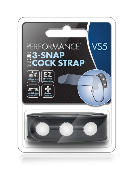 PERFORMANCE VS5 3 CORREA PARA POLLA SNAP NEGRO