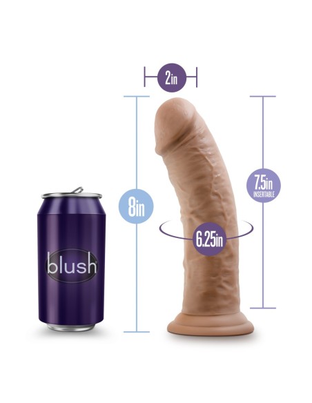 AU NATURAL DILDO MOCA DE 8 PULGADAS