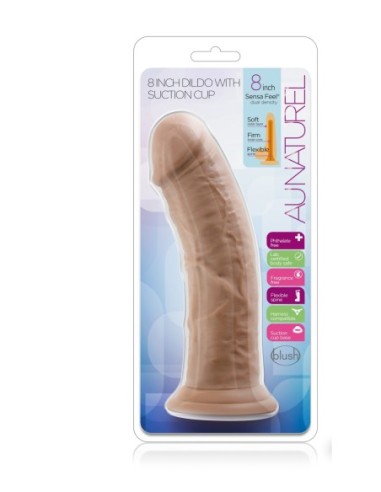 AU NATURAL DILDO MOCA DE 8 PULGADAS