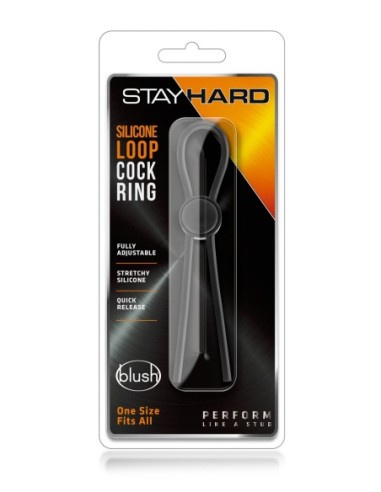 ANILLO PARA EL PENE STAY HARD SILICONA LOOP NEGRO