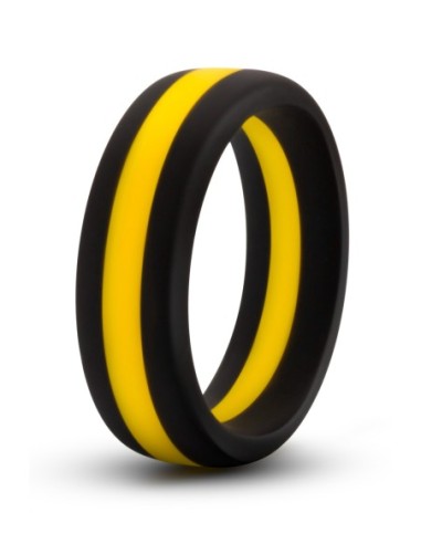 ANILLO PARA EL PENE GO PRO DE SILICONA PERFORMANCE NEGRO/AMARILLO