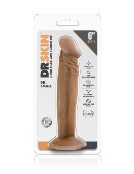 DR. PIEL DR. DILDO PEQUEÑO DE 6 PULGADAS MOCHA