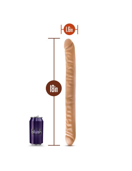 DR SKIN 18INCH DOBLE DILDO MOCA