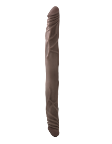 DR SKIN 14INCH DOBLE DILDO CHOCOLATE