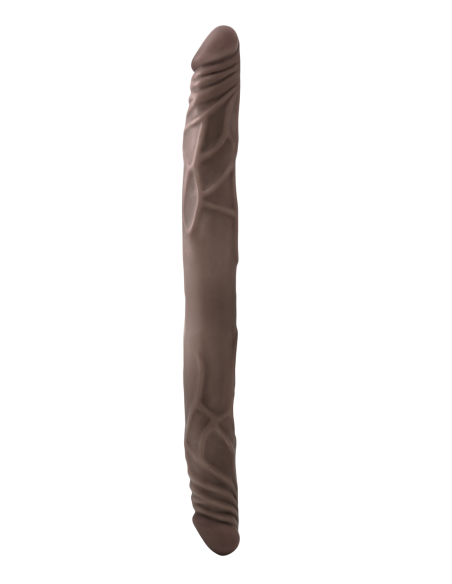 DR SKIN 14INCH DOBLE DILDO CHOCOLATE