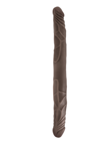DR SKIN 14INCH DOBLE DILDO CHOCOLATE