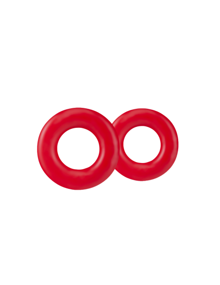 ANILLOS STAY HARD DONUT ROJO