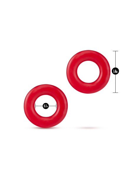 ANILLOS STAY HARD DONUT ROJO