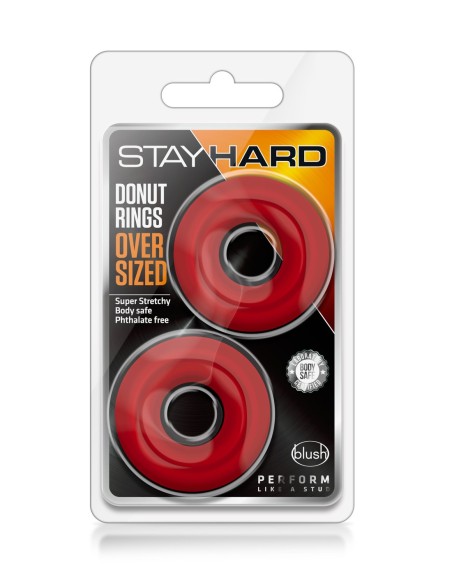 ANILLOS STAY HARD DONUT OVERSIZE ROJO