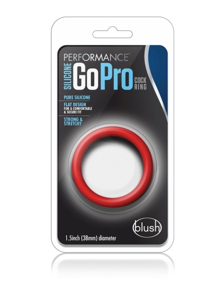 ANILLO PARA EL PENE GO PRO DE SILICONA PERFORMANCE ROJO