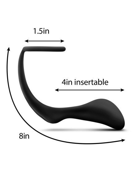 ANAL ADVENTURES PLATINUM ANILLO PARA EL PENE PLUG NEGRO