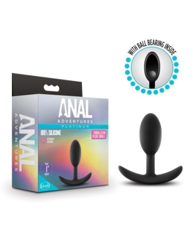 ANAL ADVENTURES PLATINUM VIBRA SLIM PLUG PEQUEÑO NEGRO