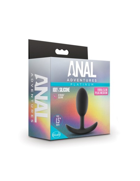 ANAL ADVENTURES PLATINUM VIBRA SLIM PLUG - MEDIANO