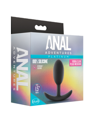 ANAL ADVENTURES PLATINUM VIBRA SLIM PLUG - MEDIANO