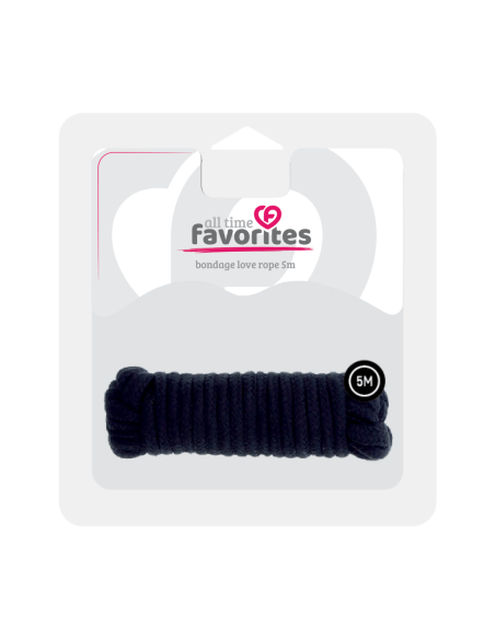 CUERDA LOVE FAVORITOS DE TODOS LOS TIEMPOS - 5M NEGRO