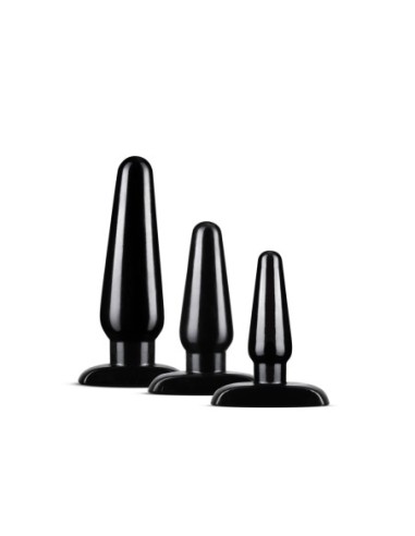 KIT PLUG BÁSICO ANAL ADVENTURES NEGRO