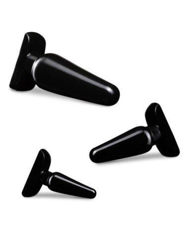 KIT PLUG BÁSICO ANAL ADVENTURES NEGRO