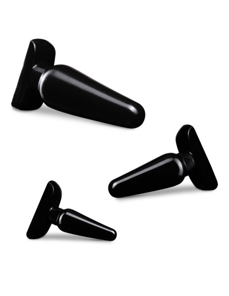 KIT PLUG BÁSICO ANAL ADVENTURES NEGRO