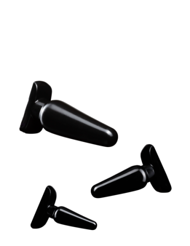 KIT PLUG BÁSICO ANAL ADVENTURES NEGRO