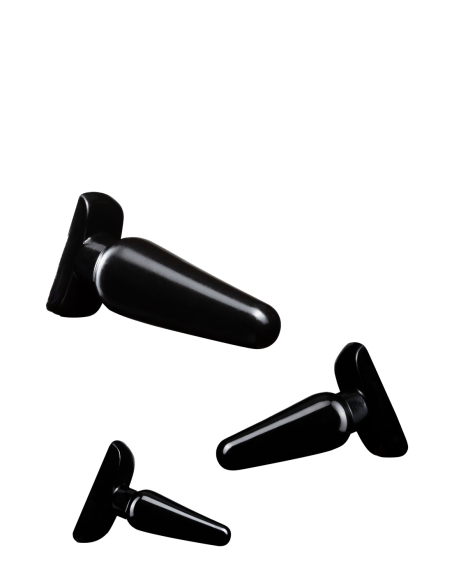 KIT PLUG BÁSICO ANAL ADVENTURES NEGRO