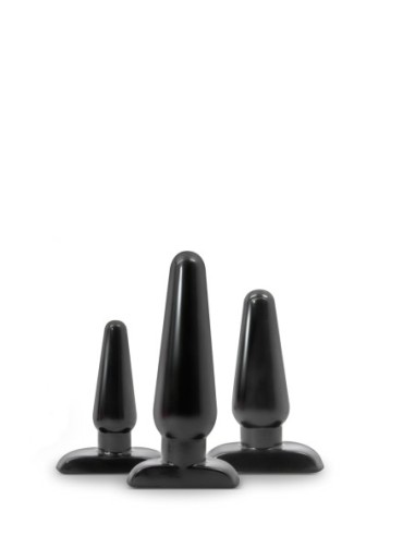 KIT PLUG BÁSICO ANAL ADVENTURES NEGRO