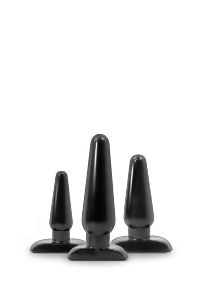 KIT PLUG BÁSICO ANAL ADVENTURES NEGRO