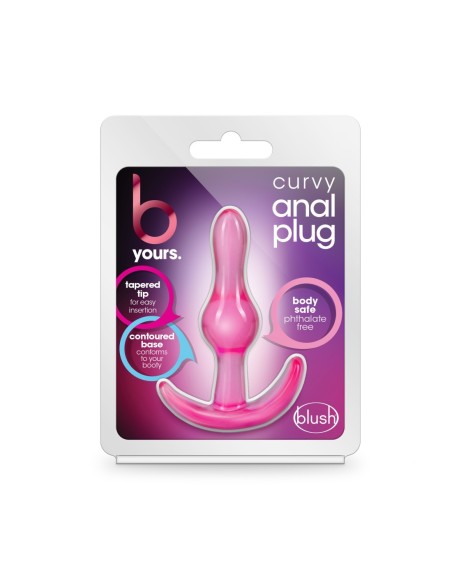 B YOURS TAPÓN CURVY ANAL ROSA