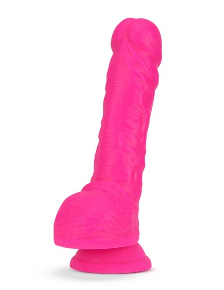 POLLA NEO ELITE DE 9 PULGADAS CON BOLAS ROSA NEÓN