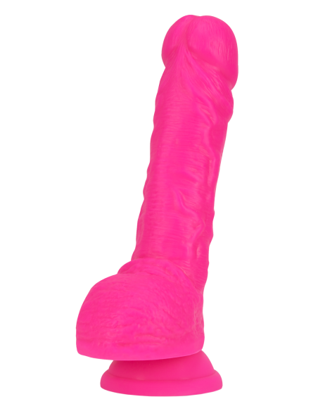 POLLA NEO ELITE DE 9 PULGADAS CON BOLAS ROSA NEÓN