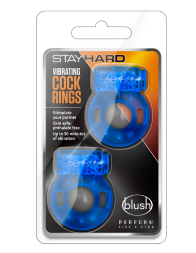 STAY HARD ANILLOS VIBRADORES PARA EL PENE 2PACK