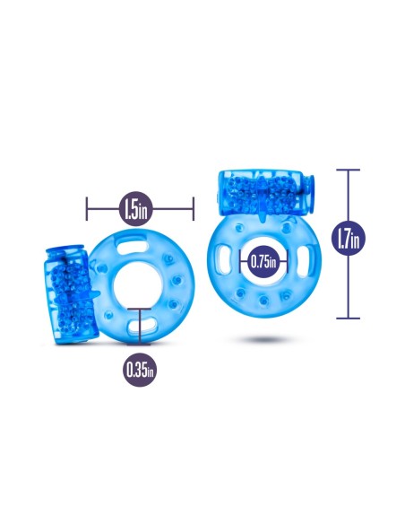ANILLO PARA EL PENE REUTILIZABLE STAY HARD AZUL