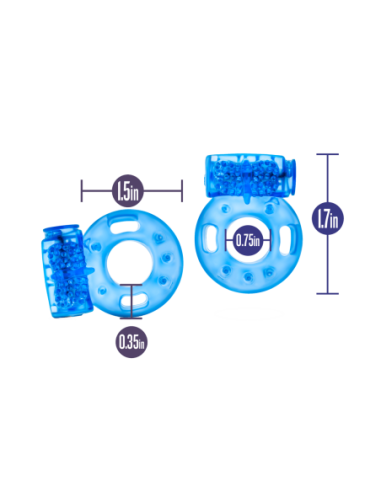 ANILLO PARA EL PENE REUTILIZABLE STAY HARD AZUL