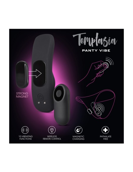 TEMPTASIA BRAGA VIBRADOR CONTROL REMOTO NEGRO
