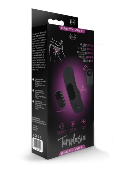TEMPTASIA BRAGA VIBRADOR CONTROL REMOTO NEGRO
