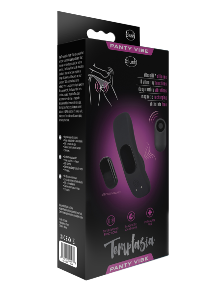 TEMPTASIA BRAGA VIBRADOR CONTROL REMOTO NEGRO