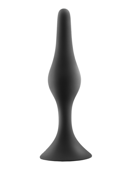 ANAL ADVENTURES PLUG PRINCIPIANTE DE SILICONA PLATINO MEDIANO NEGRO