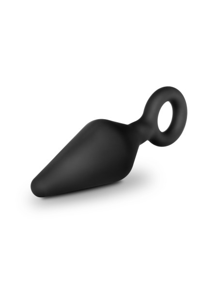 ANAL ADVENTURES PLATINUM SILICONA LOOP PLUG GRANDE NEGRO