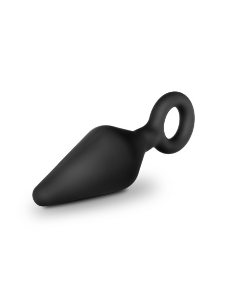 ANAL ADVENTURES TAPÓN DE BUCLE DE SILICONA PLATINO MEDIANO NEGRO