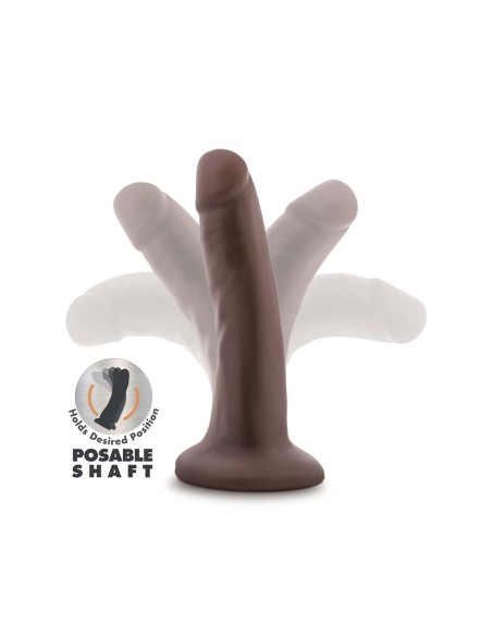 DR. SKIN PLUS DILDO POSABLE DE 5 PULGADAS CHOCOLATE