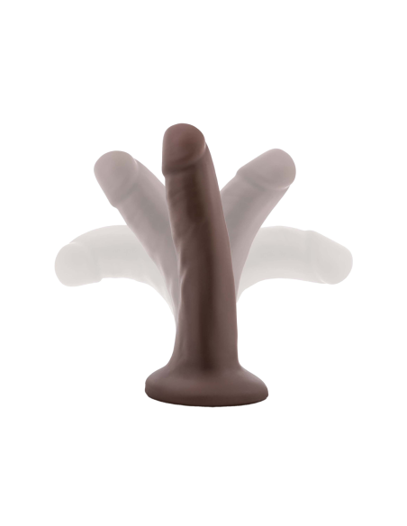 DR. SKIN PLUS DILDO POSABLE DE 5 PULGADAS CHOCOLATE