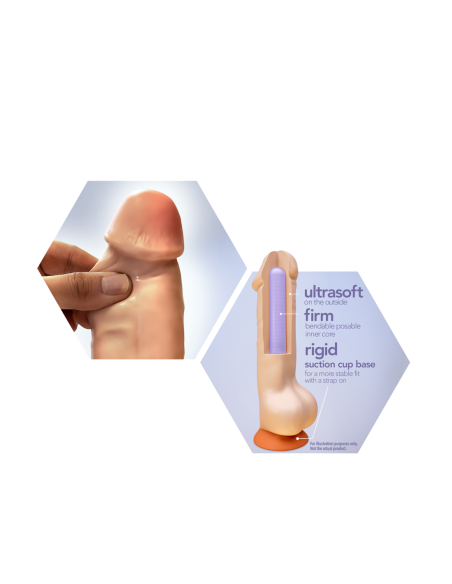 DR. SKIN PLUS DILDO POSABLE DE 5 PULGADAS VAINILLA